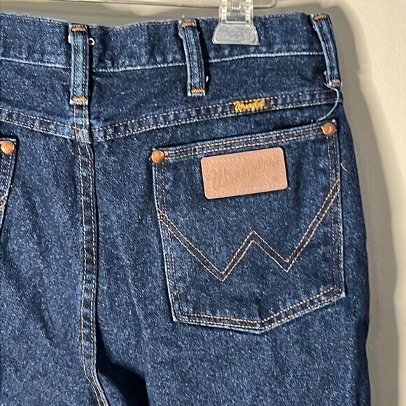 Vintage Wrangler Jeans Mens 33x32 Blue 936DEN Cowboy Slim Denim Rodeo Tag 35x32 - Picture 11 of 13